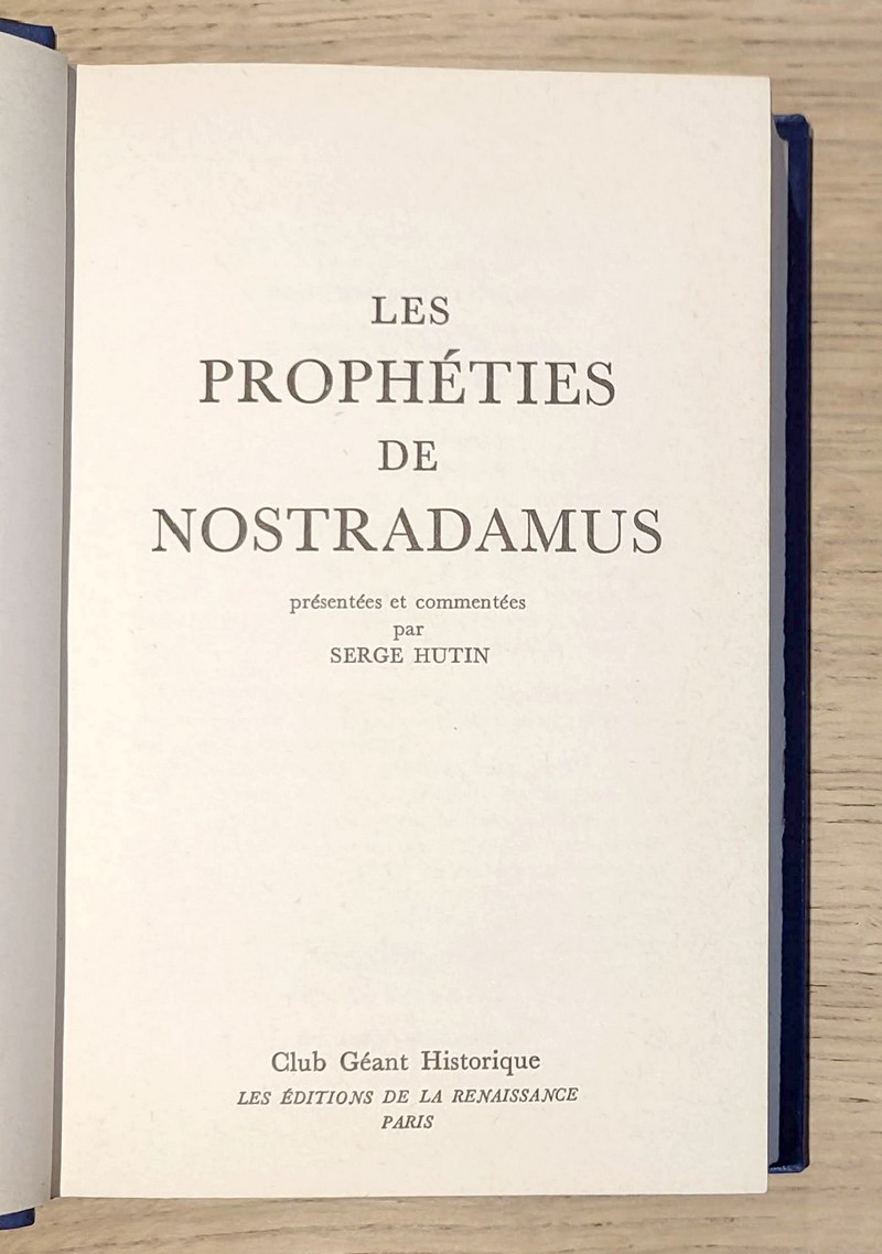 Les Prophéties de Nostradamus