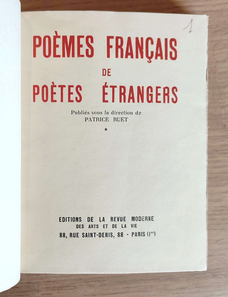 Poèmes français de poètes étrangers (2 volumes en 1)