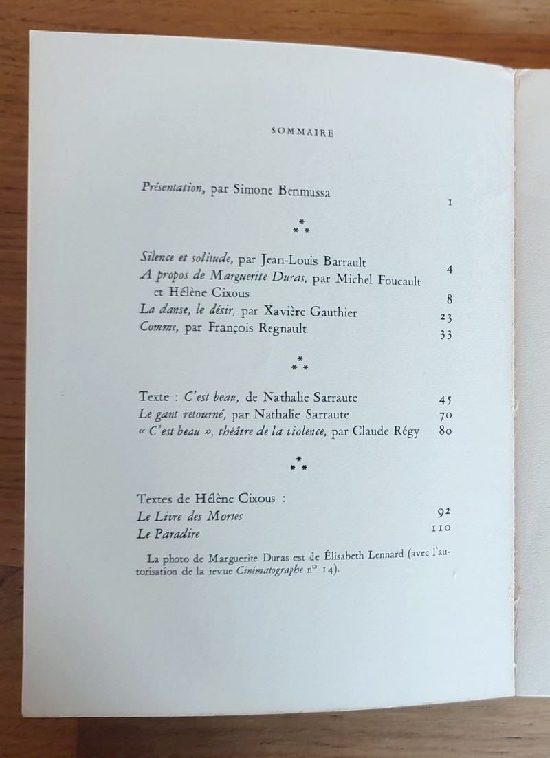 Cahiers Renaud Barrault 89 - Marguerite Duras - Nathalie Sarraute - Hélène Cixous