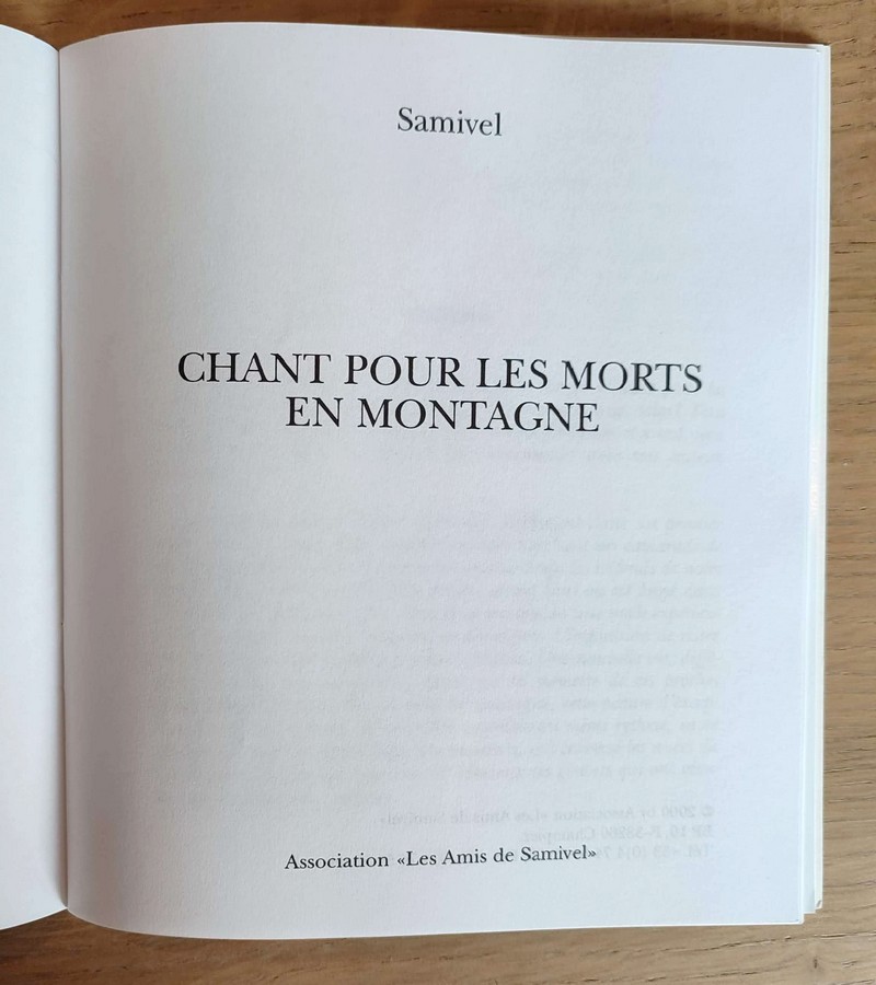 Chant pour les morts en montagne