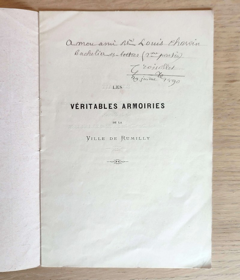 Histoire de Rumilly (1869) avec le Supplément (1882)