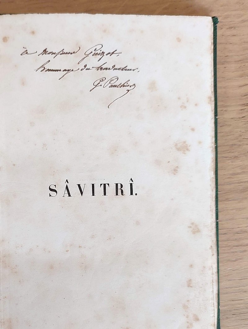 Sâvitrî, épisode du Mahabharata. Grande épopée indienne