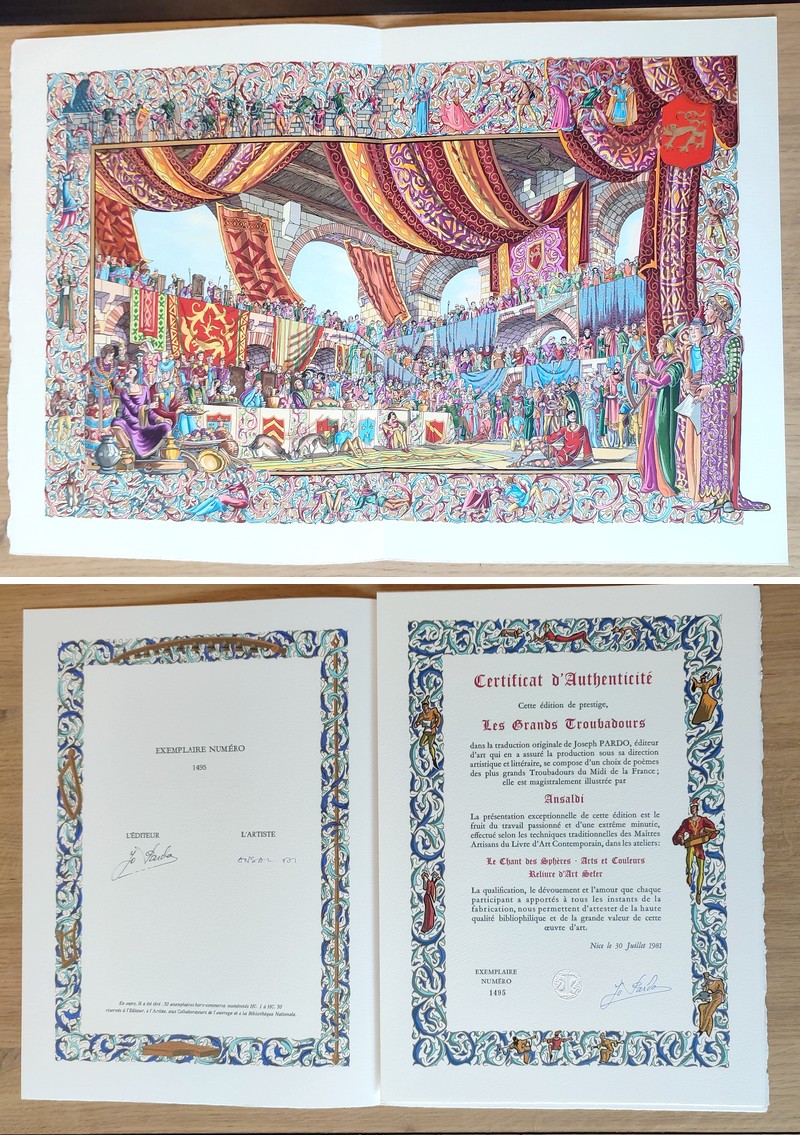 Les grands Troubadours. Choix des plus beaux chants de Bernard de Ventadour, Bertrand de Born, Guilhem de Cabestan, Cercamon le Gascon, Guillaume IX, Pierre Vidal, Jaufré Rudel