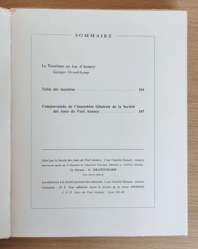 Annesci N° 14 - Le tourisme au lac d'Annecy
