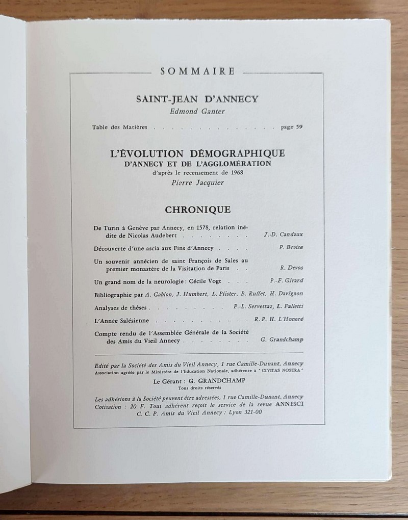 Annesci N° 16 - Saint-Jean d'Annecy - L'évolution démographique d'Annecy et de l'agglomération