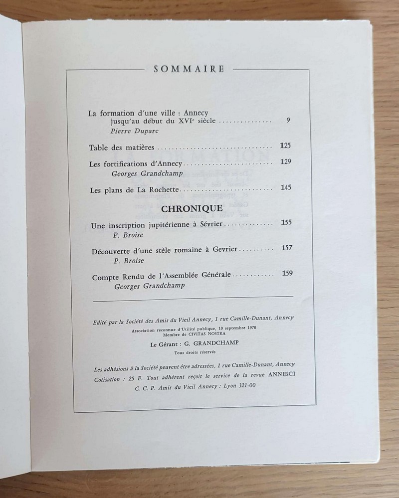 Annesci N° 19 - La formation d'une ville, Annecy jusqu'au début du XVIe siècle (1re partie)