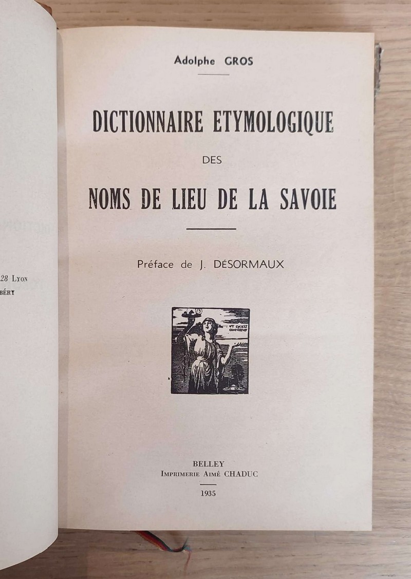 Dictionnaire étymologique des noms de lieu de la Savoie