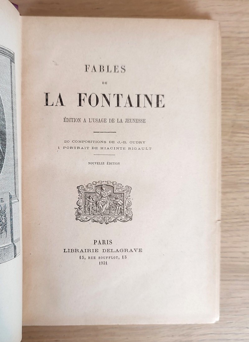 Fables de La fontaine. Édition à l'usage de la jeunesse