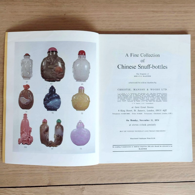 A fine collection of chinese snuff-bottles. Christie's, on Monday, November 11, 1974