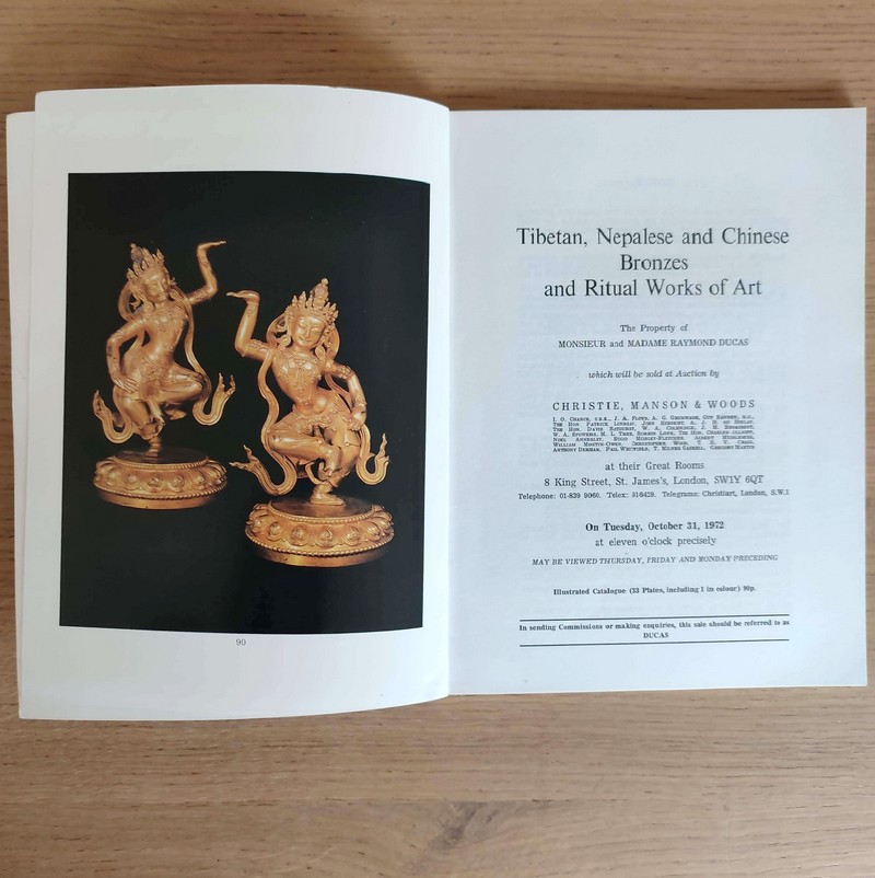 The Ducas collection of Tibetan, Nepalese and Chinese Bronzes. Christie's, on October 31, 1972