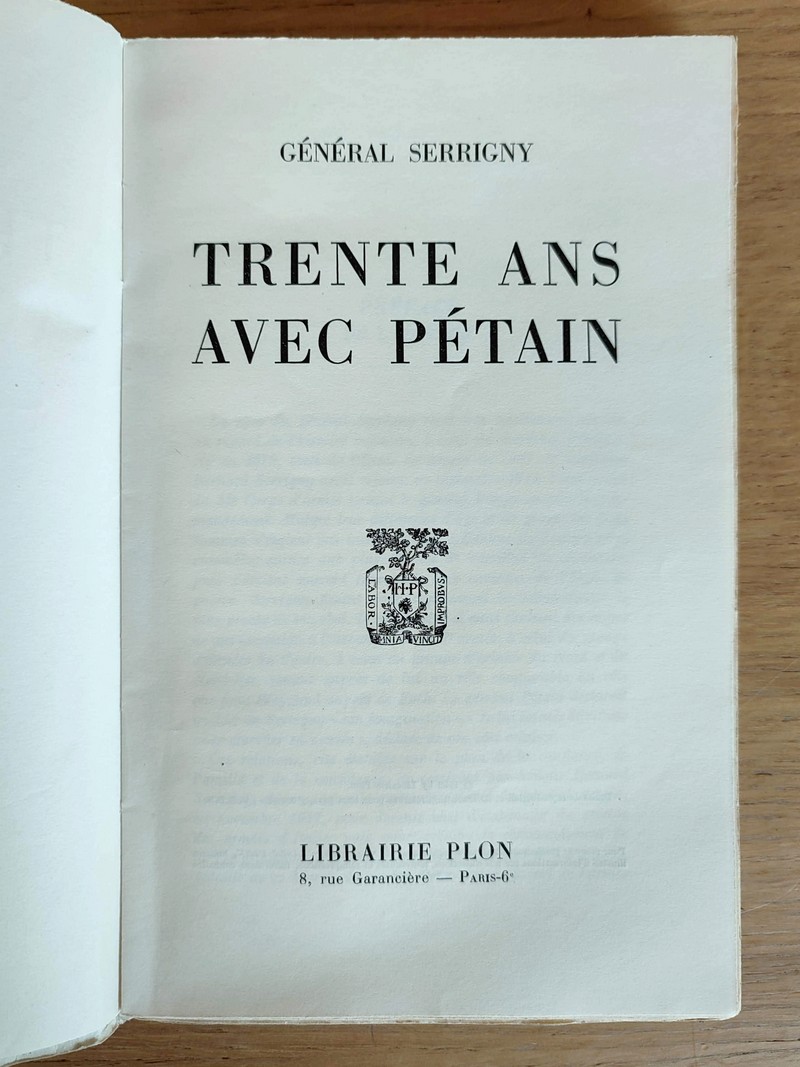 Trente ans avec Pétain