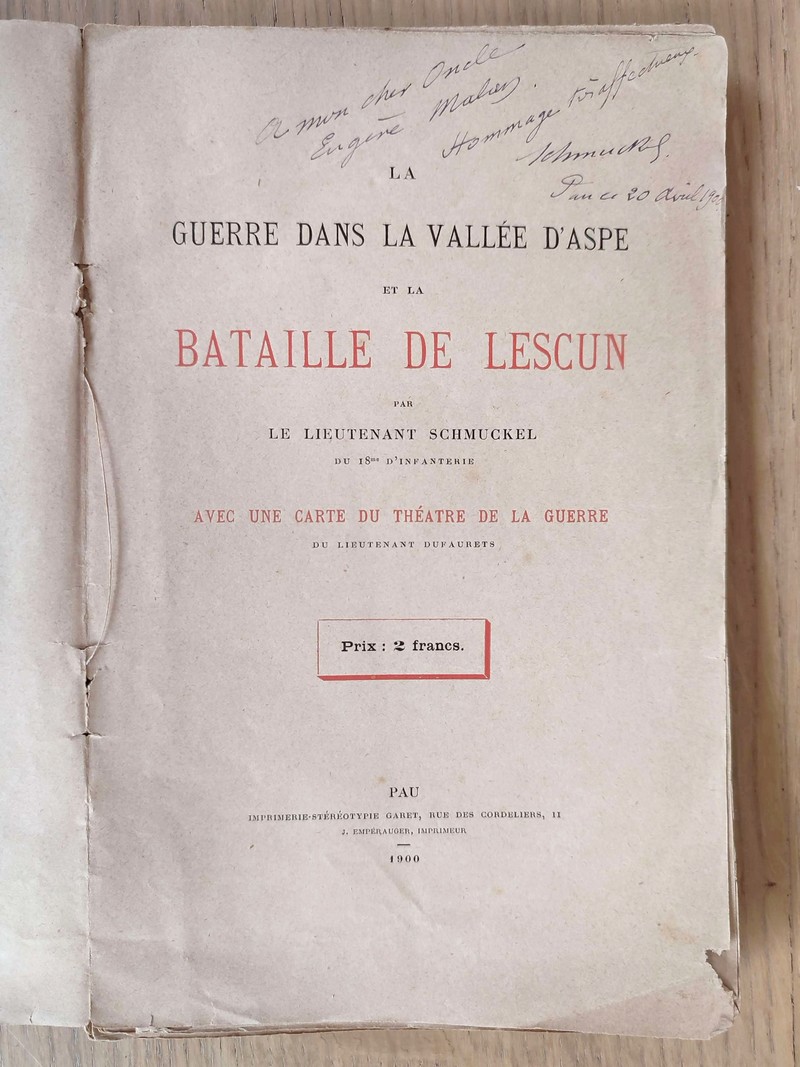 La guerre en vallée d'Aspe et la bataille de Lescun