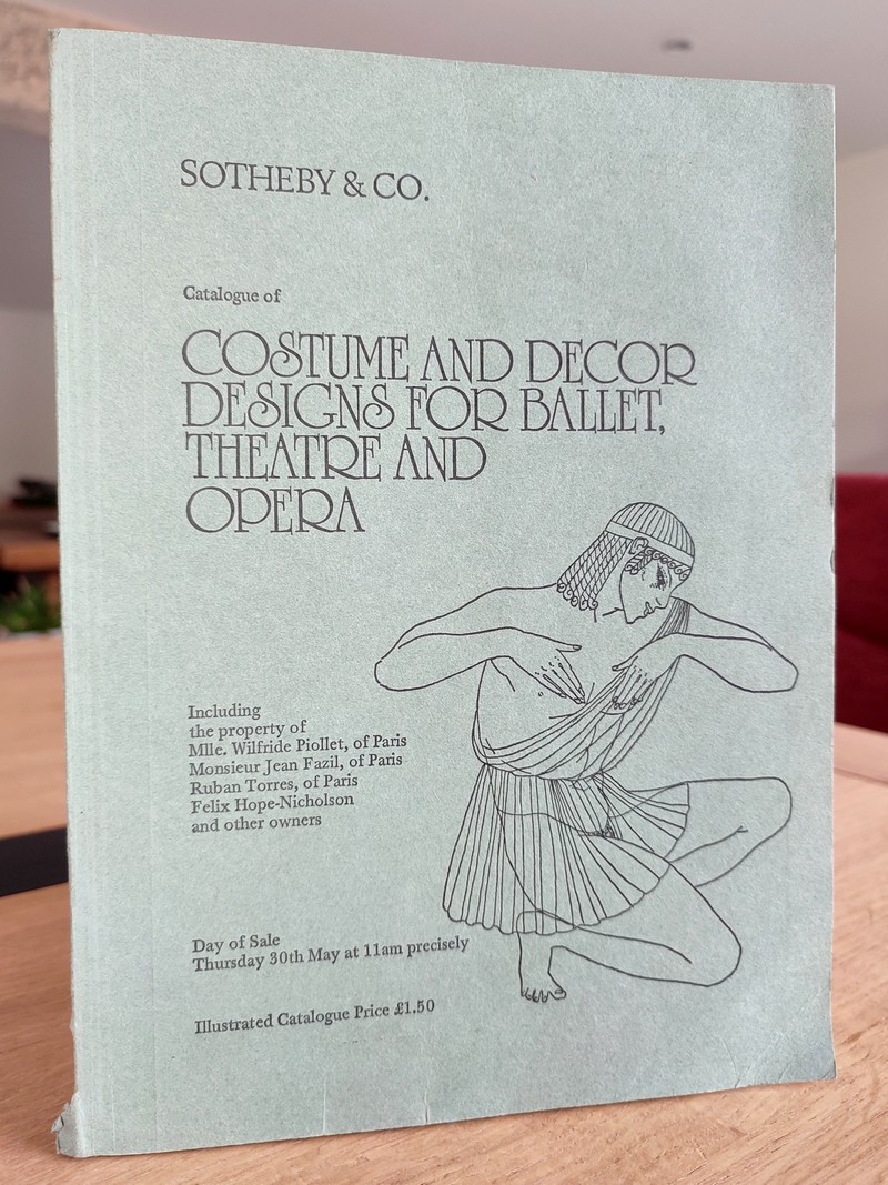 Catalogue of costume and decor designs for ballet, theatre and opera. Sotheby & Co., thursday 30...