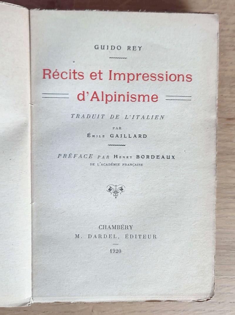 Récits et impressions d'alpinisme