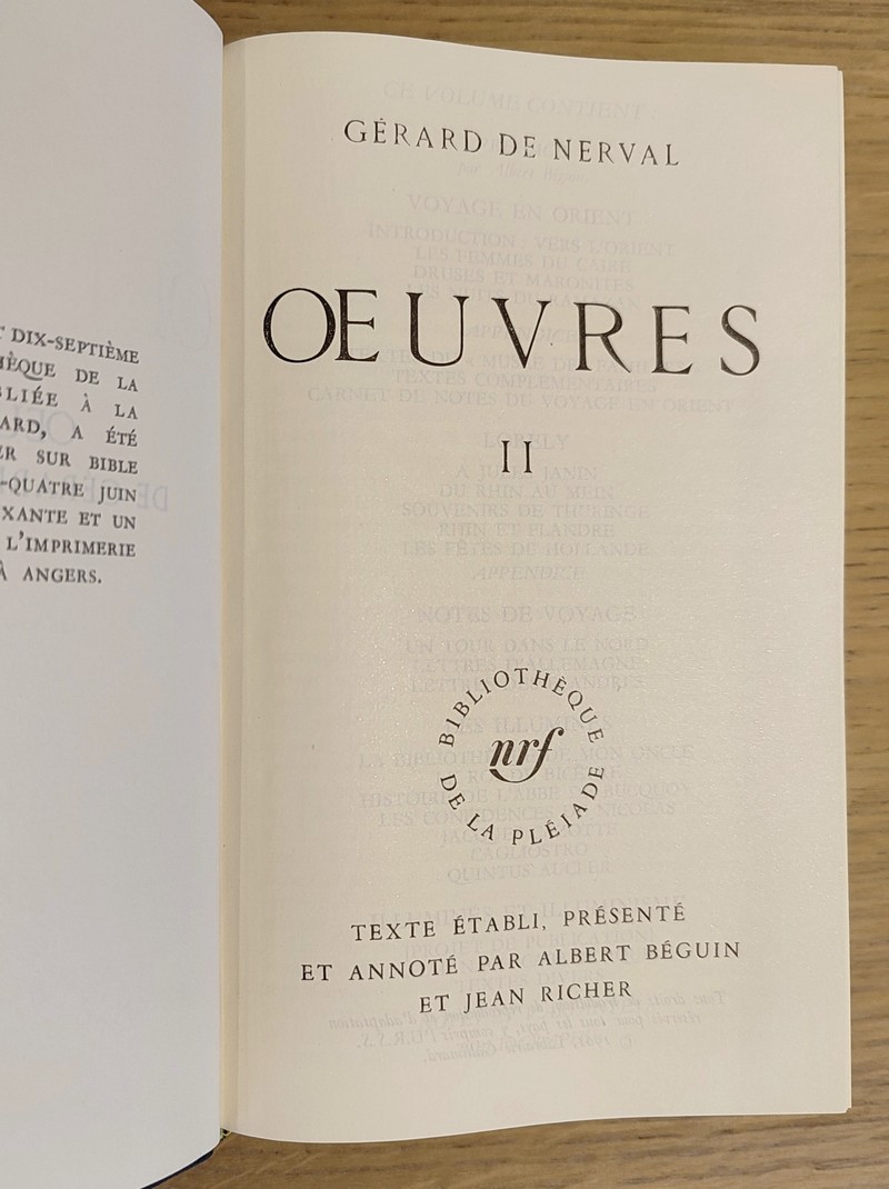 Oeuvres (en deux volumes)