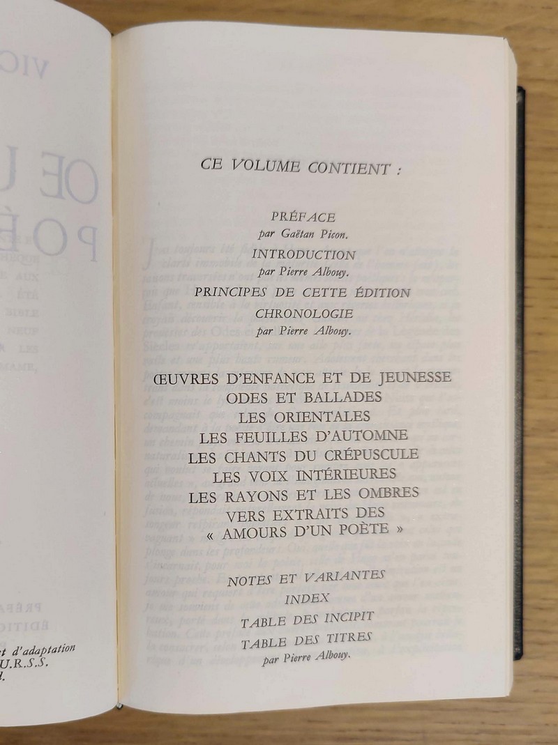 Oeuvres poétiques, Tome I, Avant l'exil 1802-1851