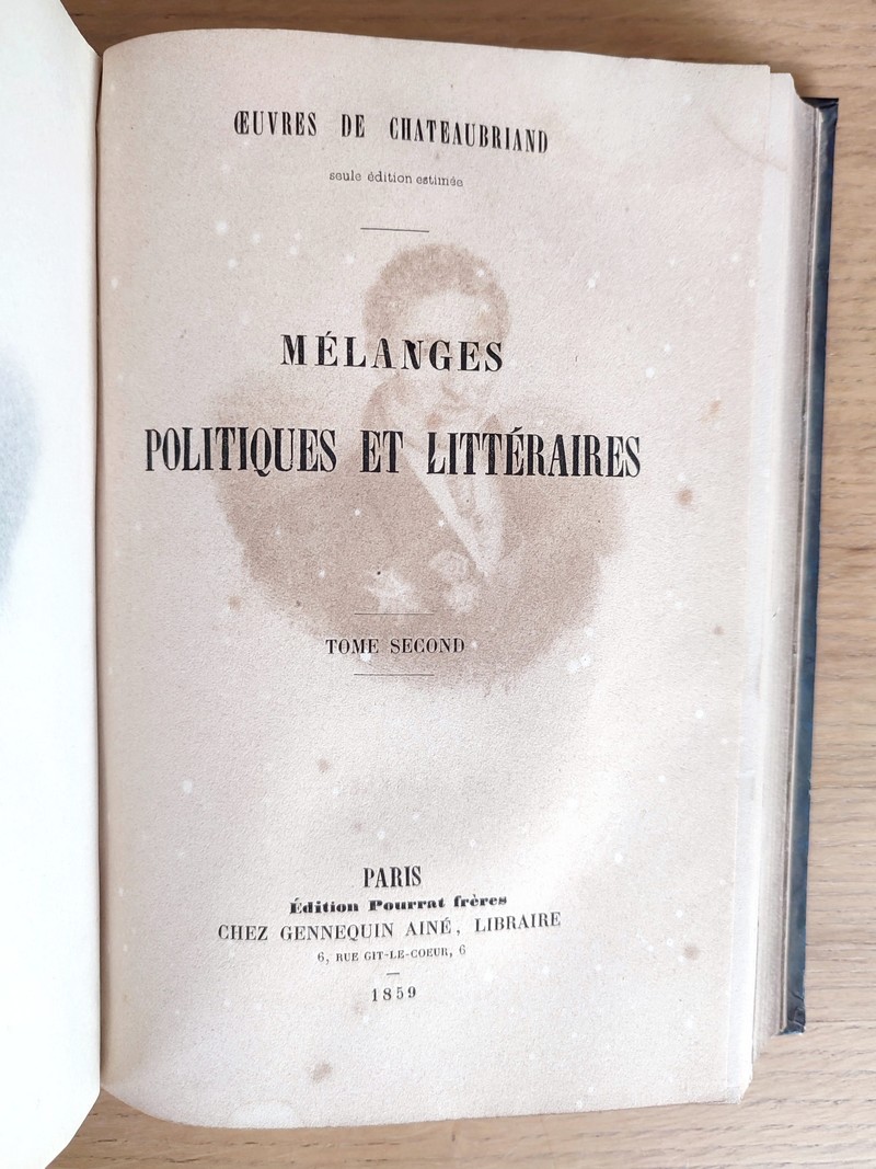 Mélanges politiques et polémiques, suivi de, Mélanges politiques et littéraires (2 volumes reliés en 1)