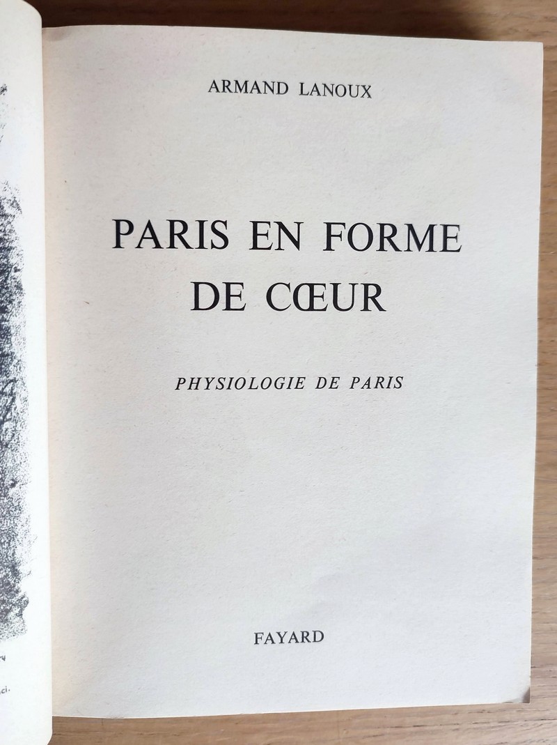 Paris en forme de coeur. Physiologie de Paris