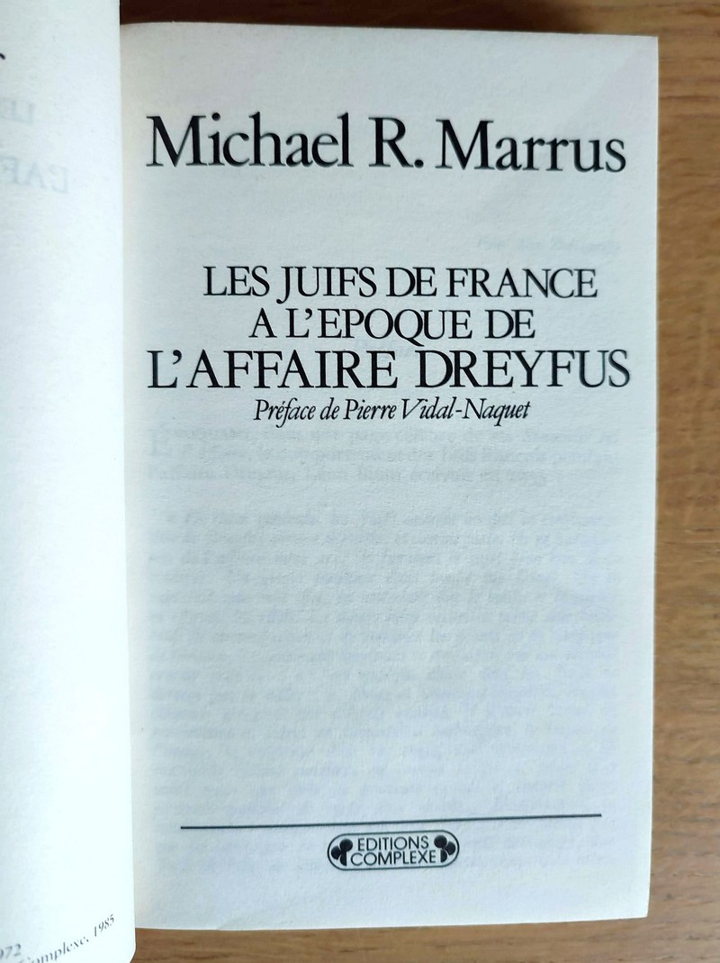 Les Juifs de France à l'époque de l'Affaire Dreyfus