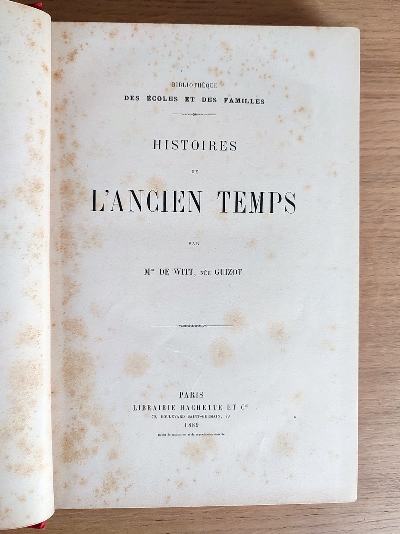 Histoires de l'ancien temps