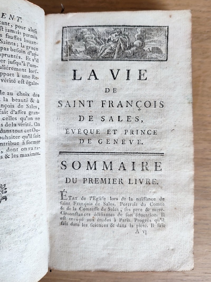 La vie de Saint François de Sales, Evêque et Prince de Genève, instituteur de l'Ordre de la Visitation Sainte-Marie (2 volumes)