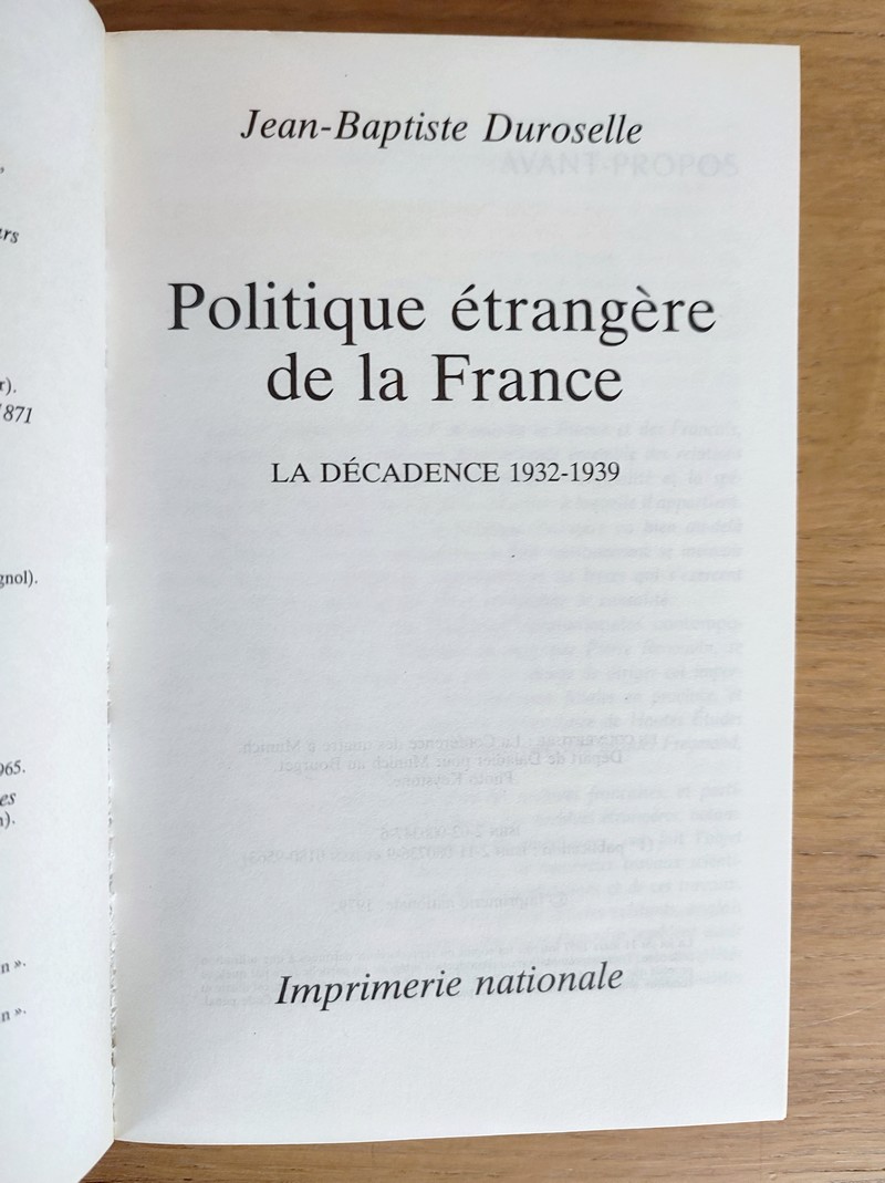 Politique étrangère de la France. La décadence 1932-1939