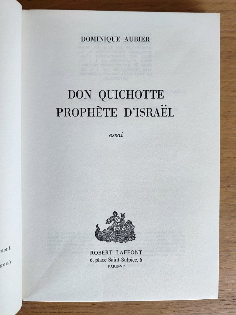 Don Quichotte Prophète d’Israël. Essai