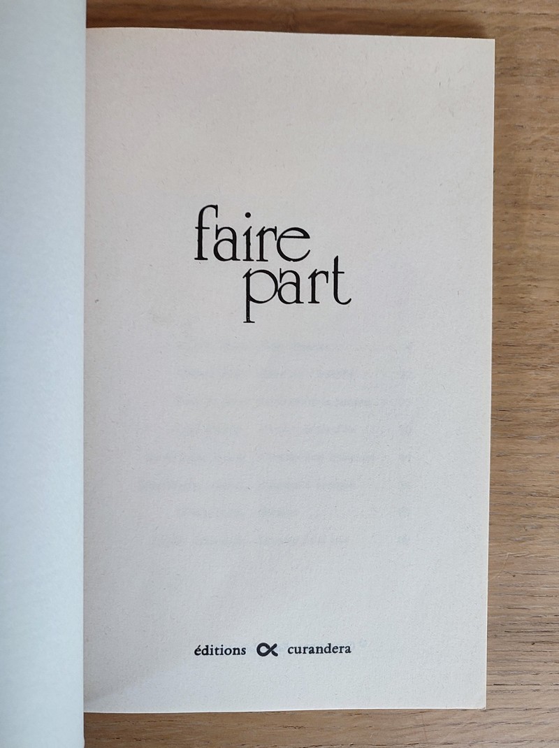 Faire Part numéro 4 - Printemps 84