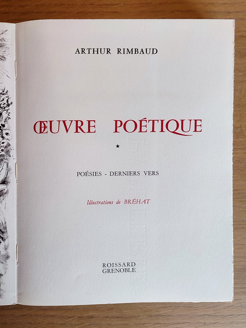 Oeuvre poétique (Tome I). Poésies - Dernier vers