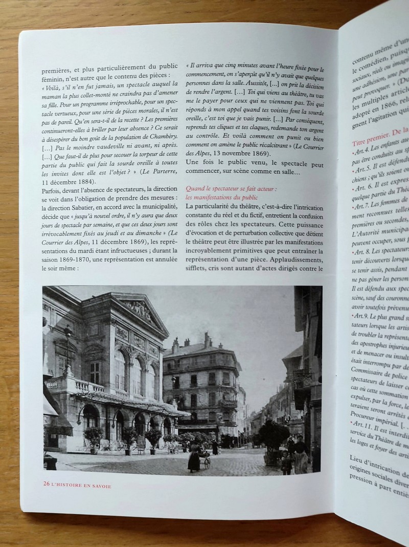 Bulletin de la Société Savoisienne d'Histoire et d'archéologie. Décembre 2009. L'histoire en Savoie