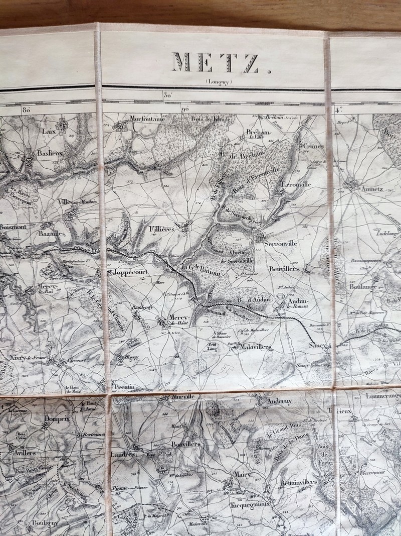 Metz. Carte de France de l'état major, 36 entoilée