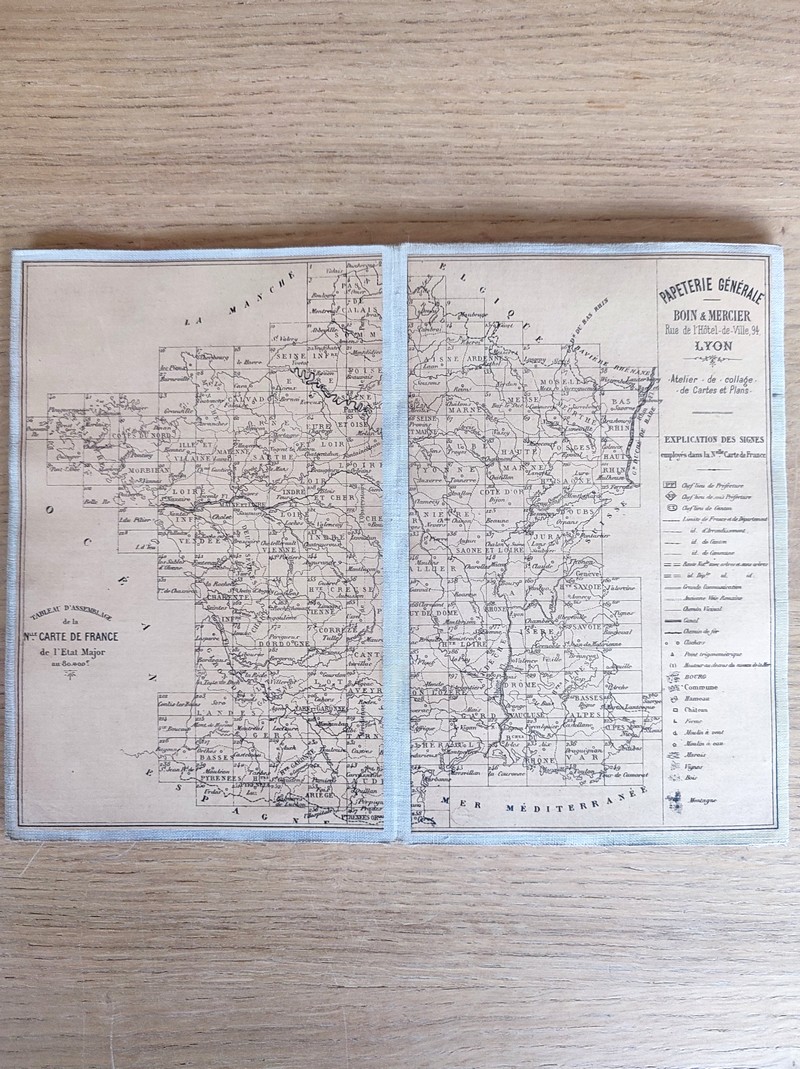 Bonneval. Carte de France de l'état major, 179 bis, entoilée