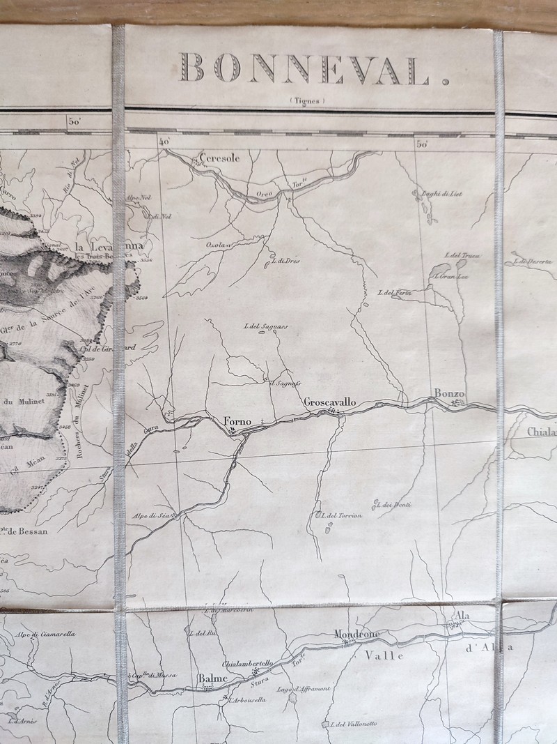 Bonneval. Carte de France de l'état major, 179 bis, entoilée