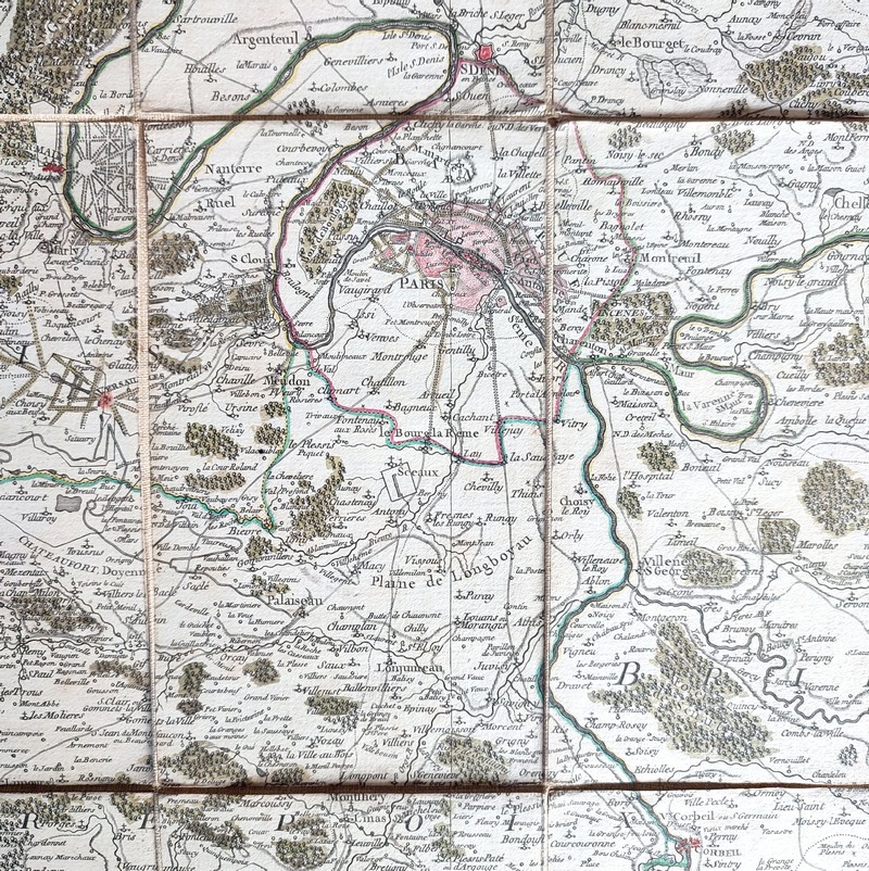 Environs de Paris, divisés par Pays dans lesquels l'on trouve l'étendue du Diocèse, divisé en Archidiaconés et Doyennes