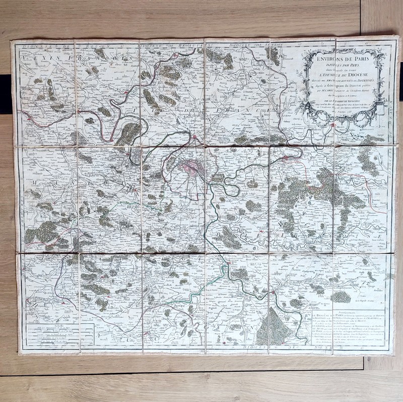 Environs de Paris, divisés par Pays dans lesquels l'on trouve l'étendue du Diocèse, divisé en...