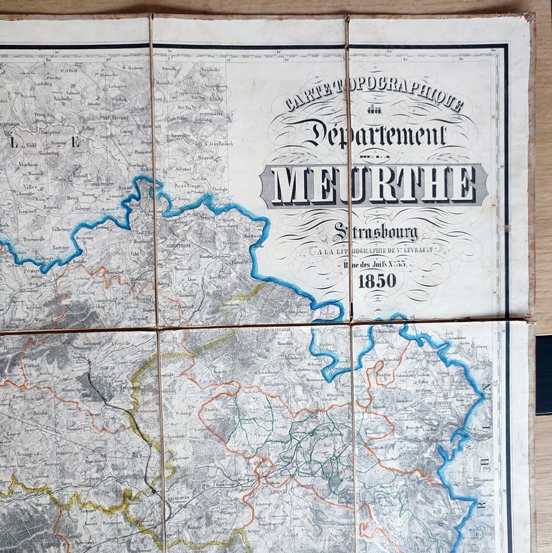 Carte topographique du Département de la Meurthe, 1850