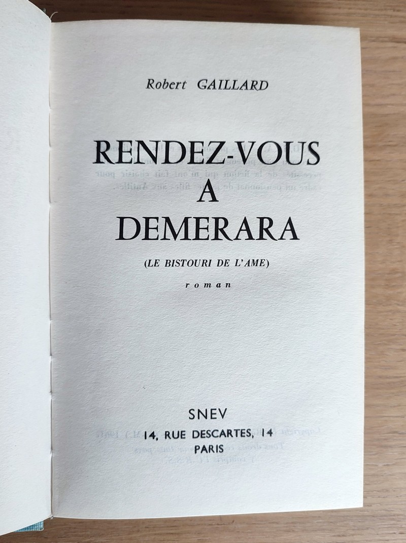 Rendes-vous à Demerara (le bistouri de l'âme)
