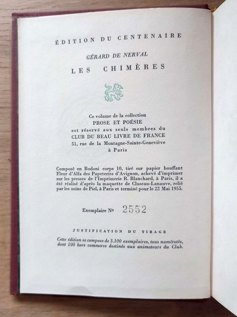 Les chimères. Prose, Poésie