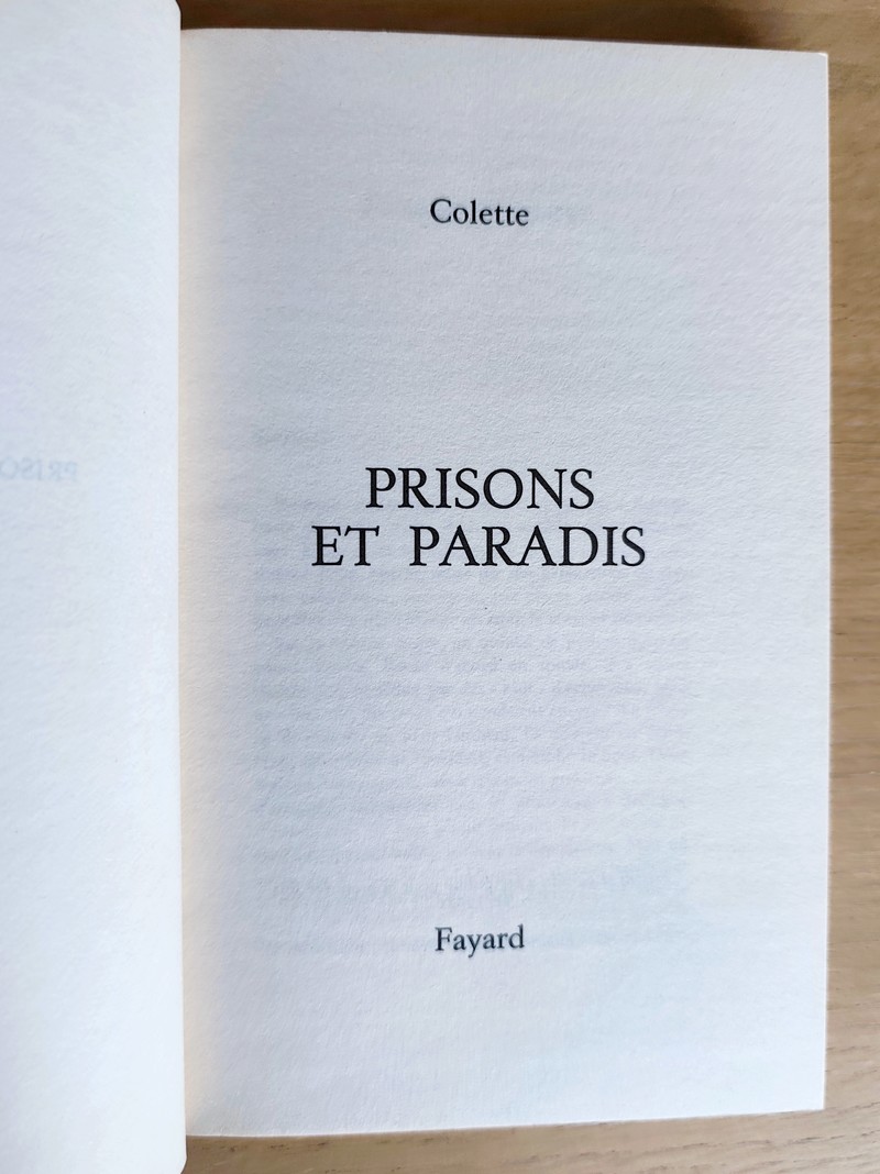 Prisons et paradis