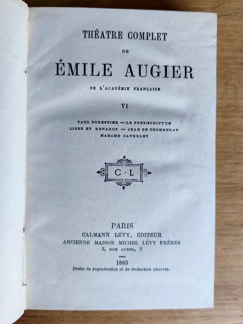 Théâtre complet (6 volumes)