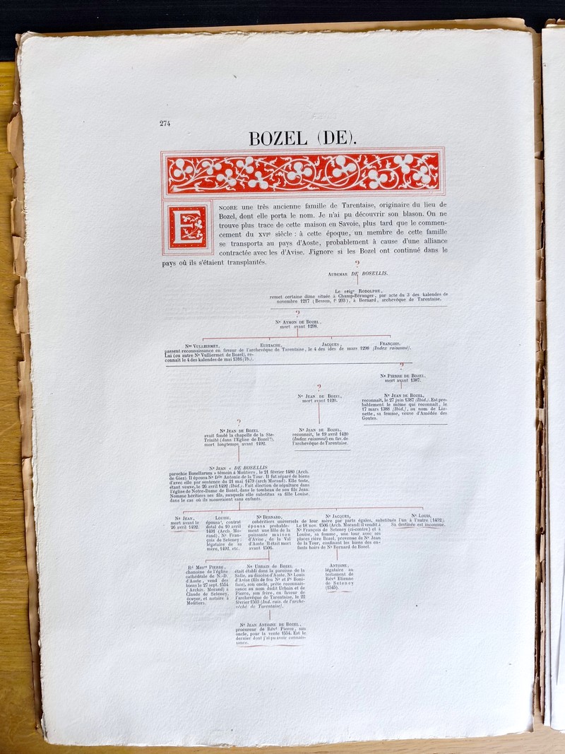 Armorial et Nobiliaire de l'Ancien Duché de Savoie (Tome I - livraison 17 INCOMPLÈTE)