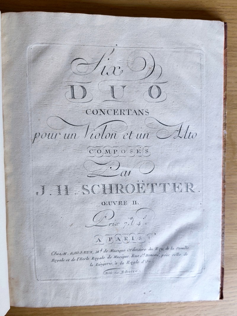 Six Duo, dialogues pour violon et Alto. Recueil de 6 partitions pour violon et alto de compositeurs différents