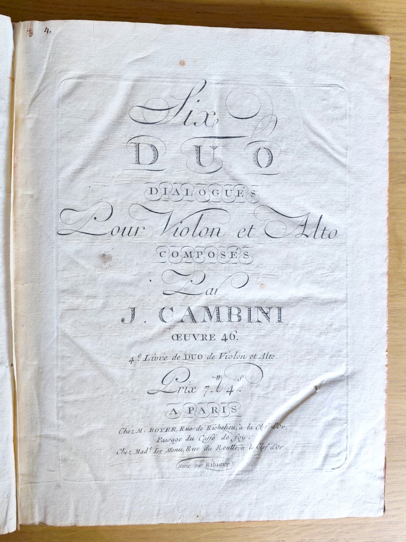 Six Duo, dialogues pour violon et Alto. Recueil de 6 partitions pour violon et alto de compositeurs différents