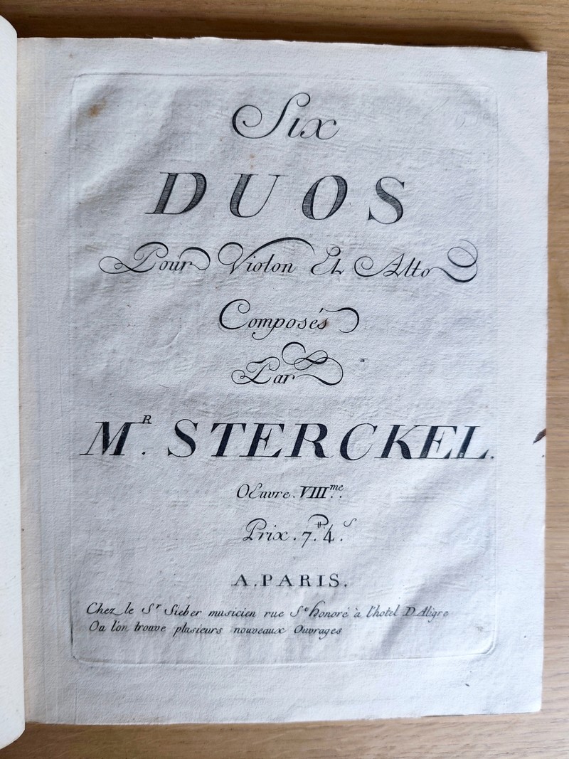 Six Duo, dialogues pour violon et Alto. Recueil de 6 partitions pour violon et alto de compositeurs différents