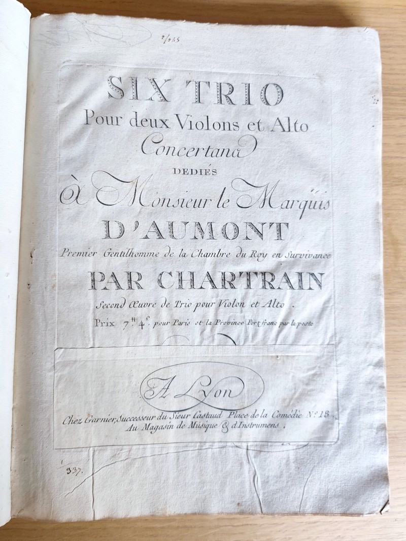 Six Trio concertants. Recueil de 6 partitions de compositeurs différents