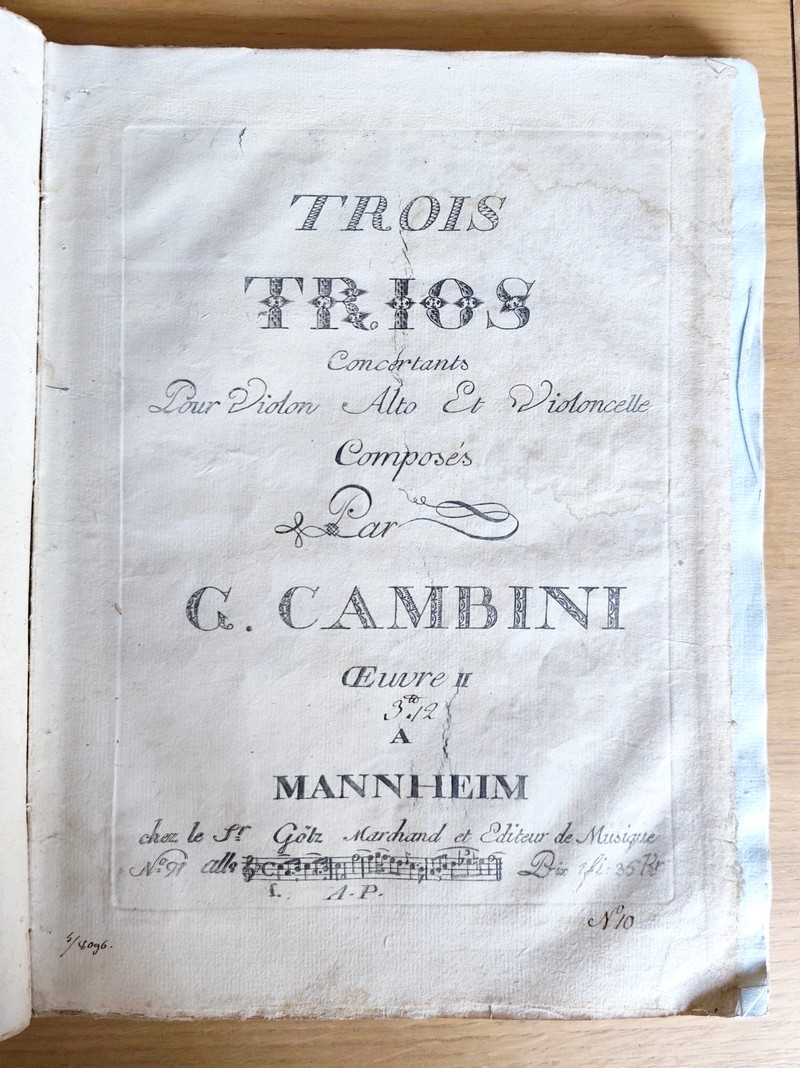 Six Trio concertants. Recueil de 6 partitions de compositeurs différents