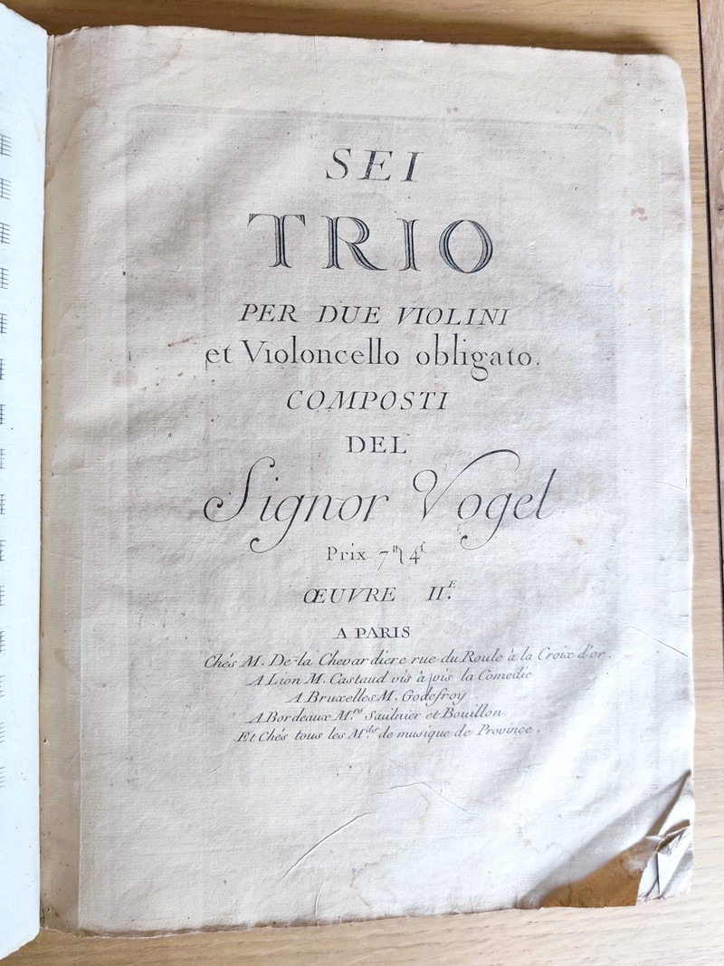 Six Trio concertants. Recueil de 6 partitions de compositeurs différents
