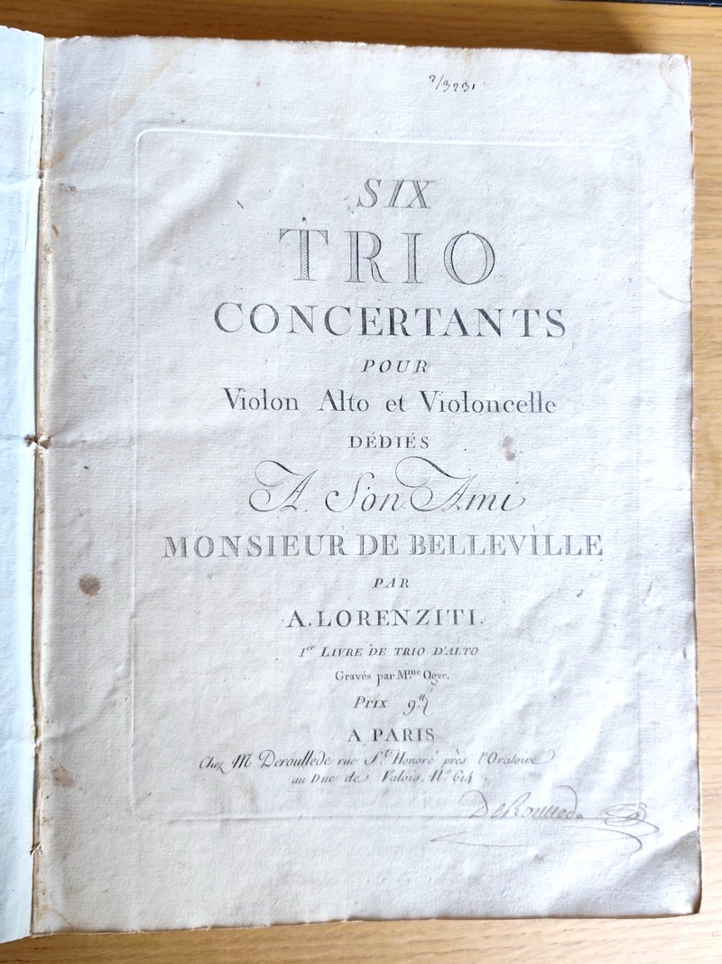 Six Trio concertants. Recueil de 6 partitions de compositeurs différents