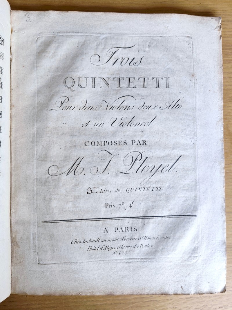 6 Quintettes (quintetti). Recueil de 6 partitions de compositeurs différents