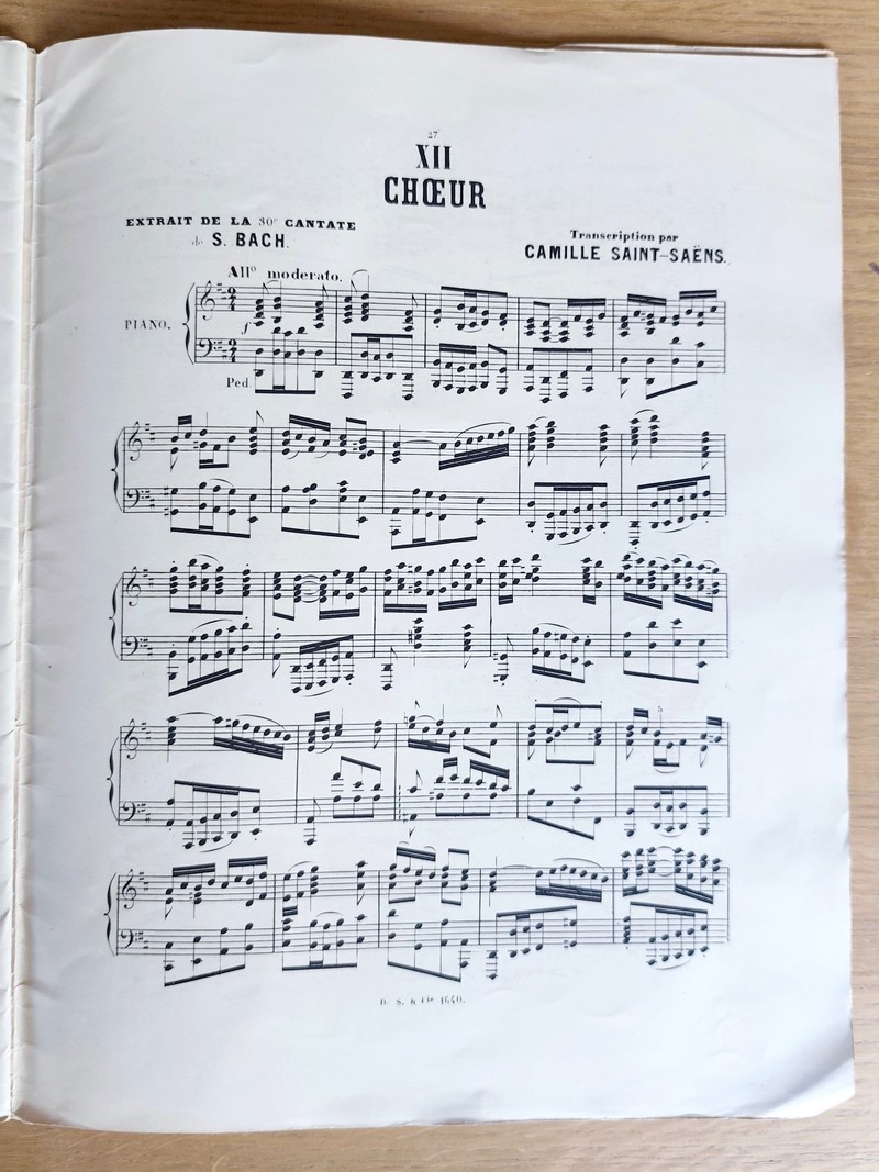 Transcription pour piano par Camille Saint-Saens. 2e recueil